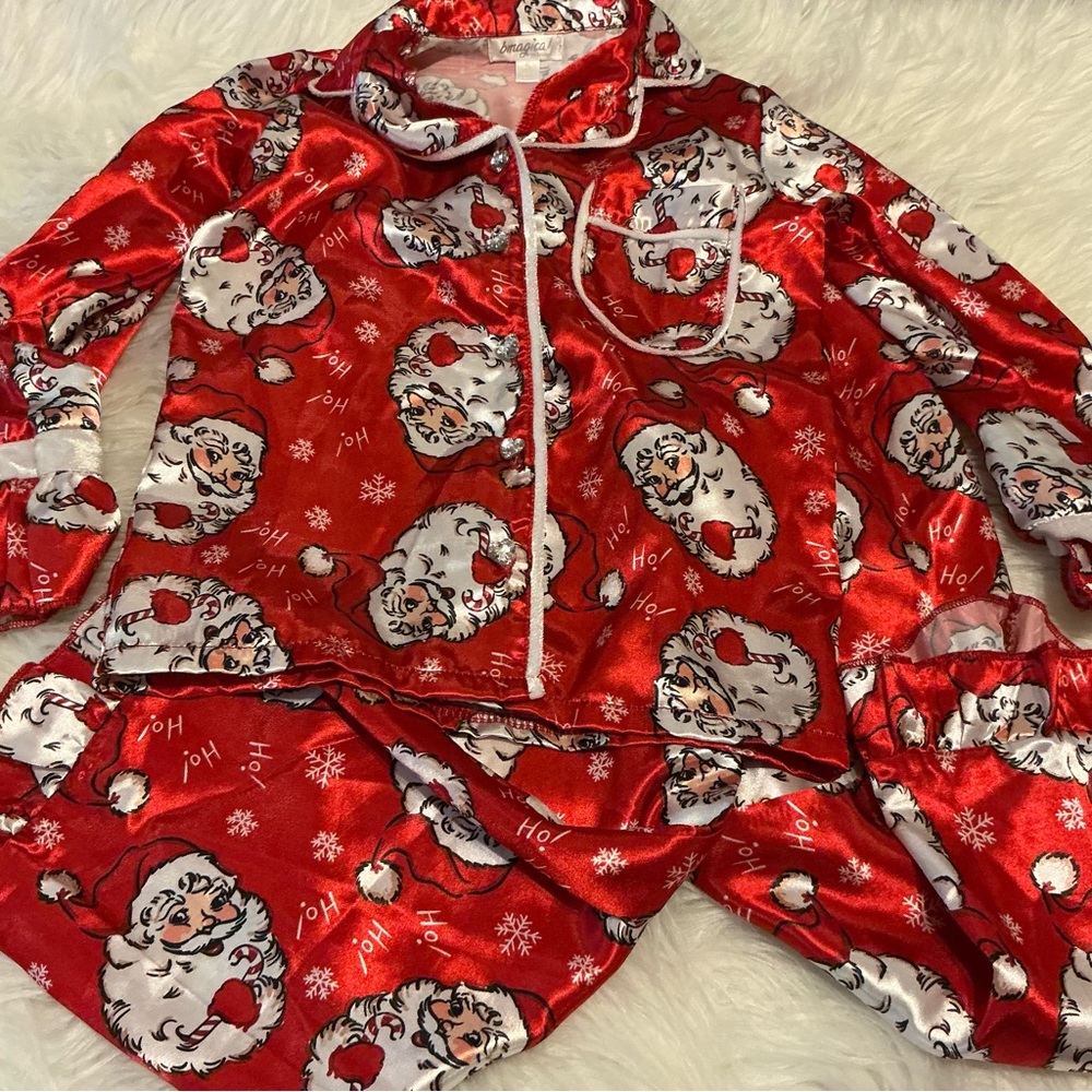 Bmagical 5T Holiday/Christmas Santa Clause two-piece pajamas for girl/kids